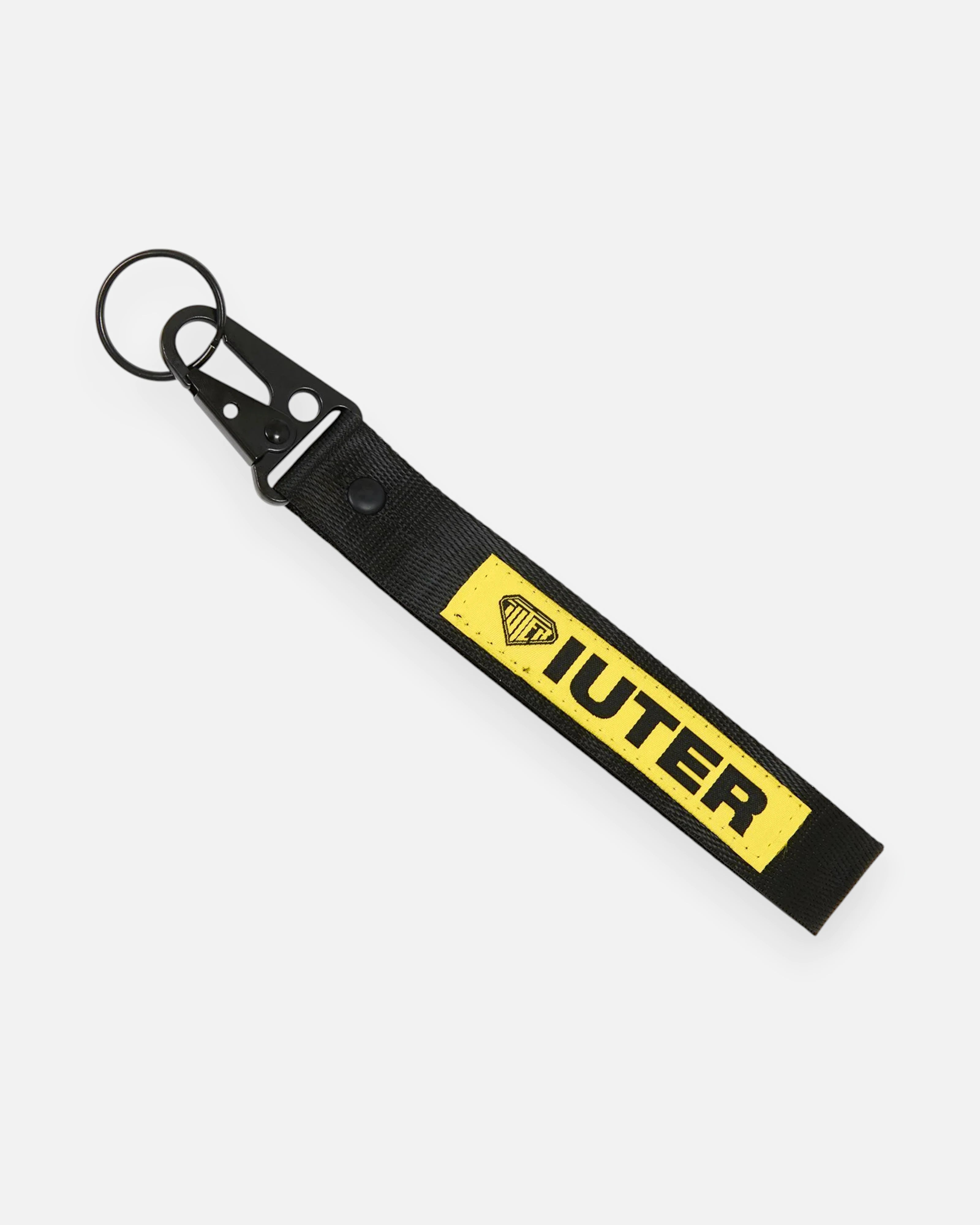 Iuter Ribbon Keychain Black / Yellow