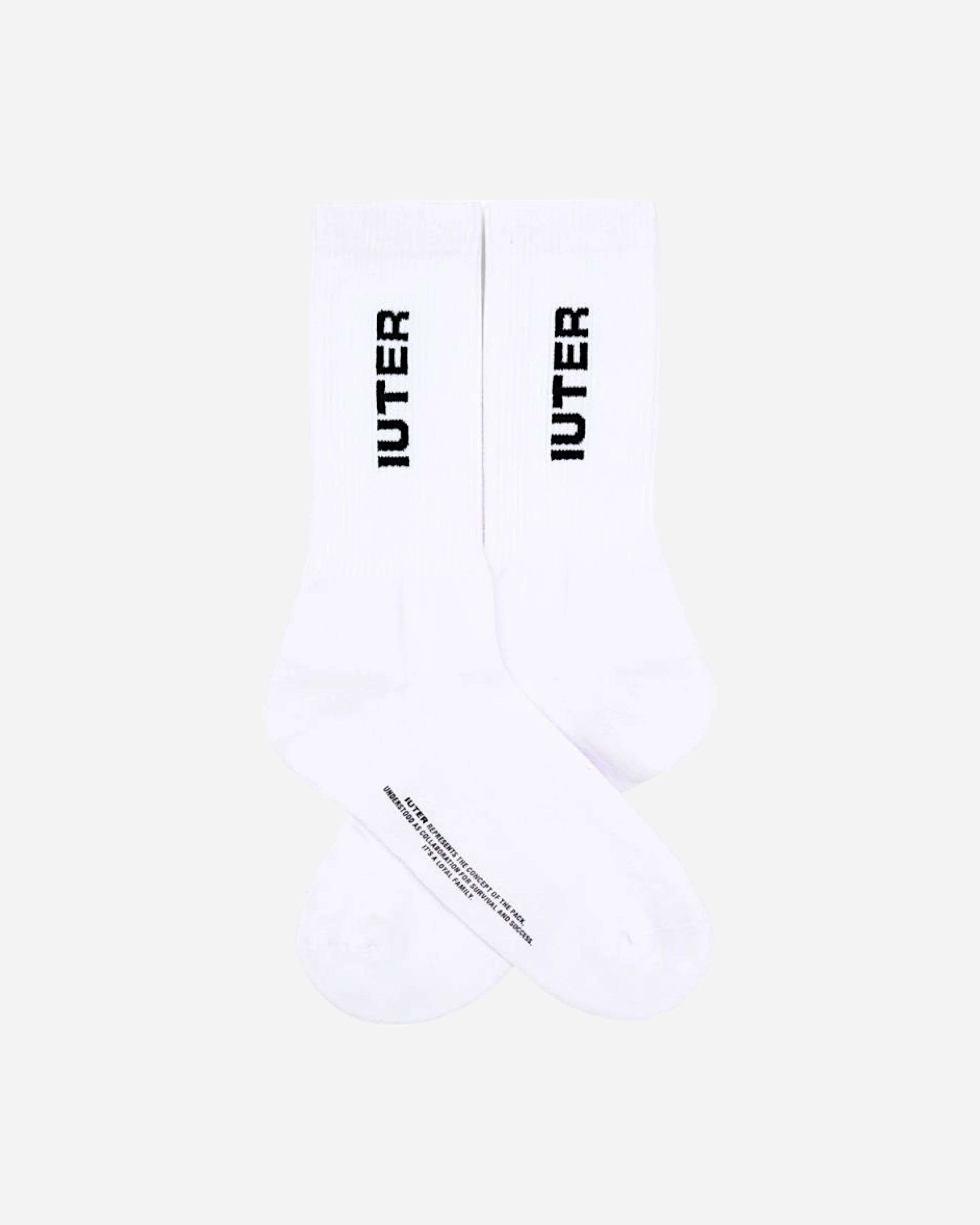 Iuter Logo Tennis Socks White