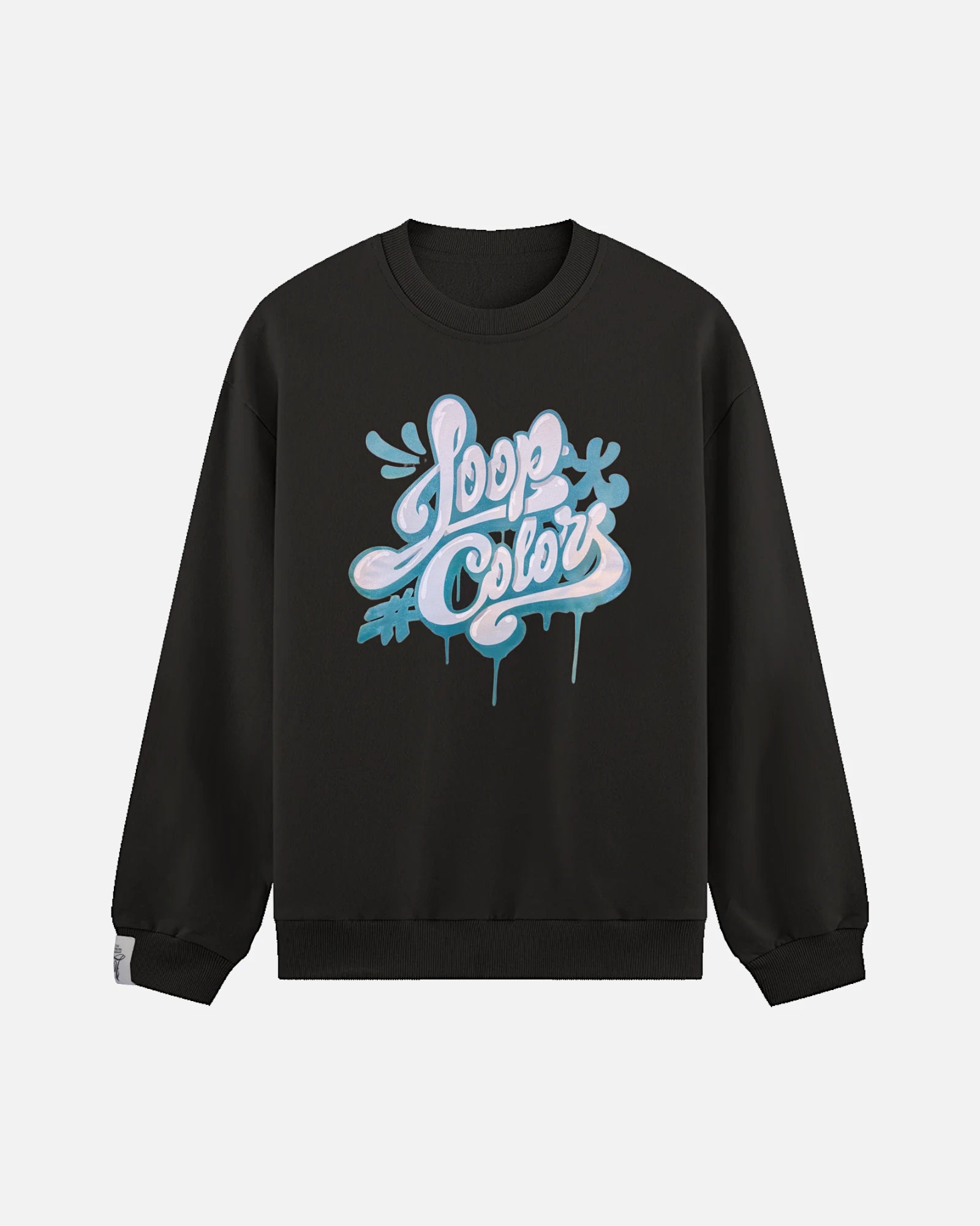 Loop Colors Lettering Crewneck Black