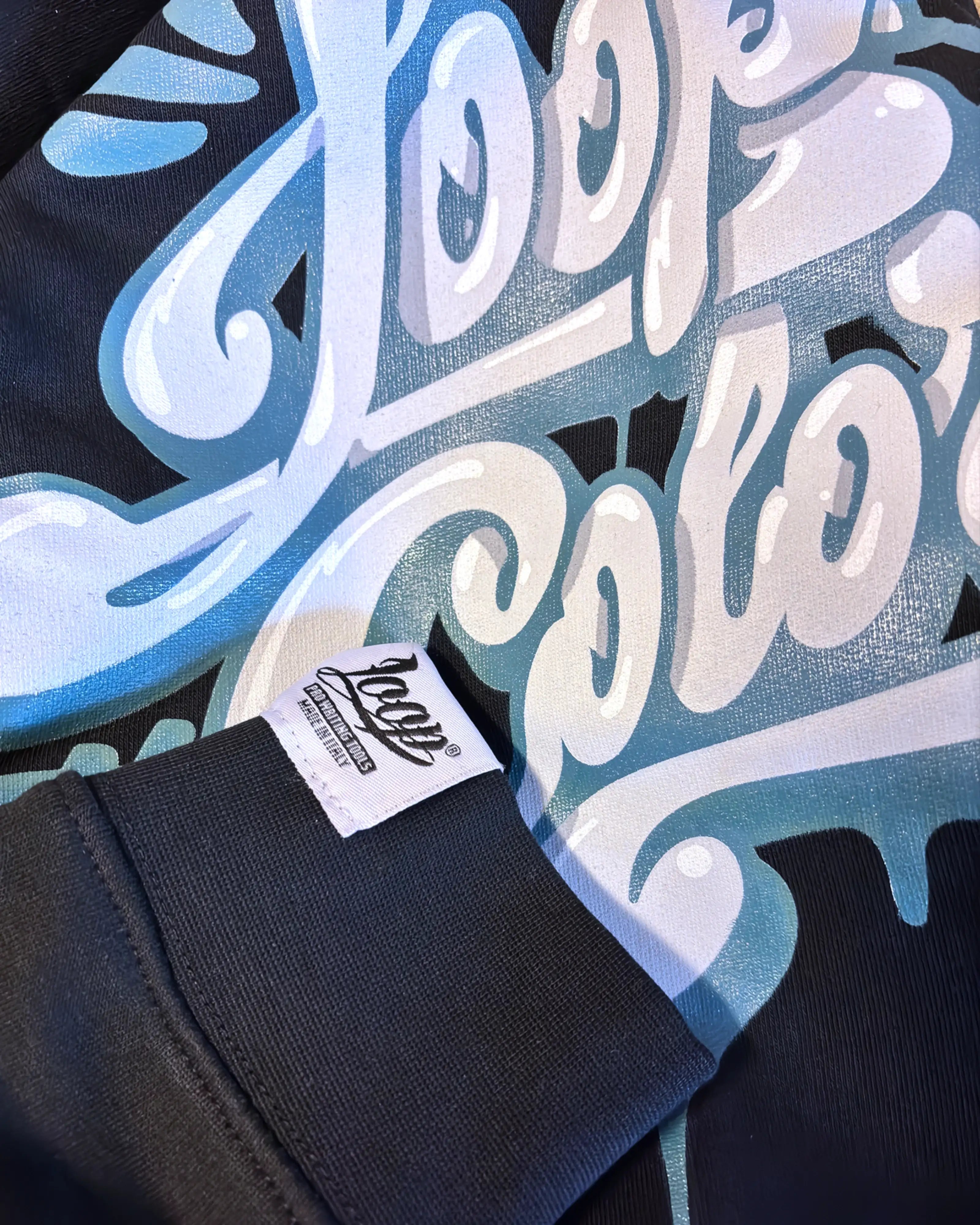 Loop Colors Lettering Crewneck Black