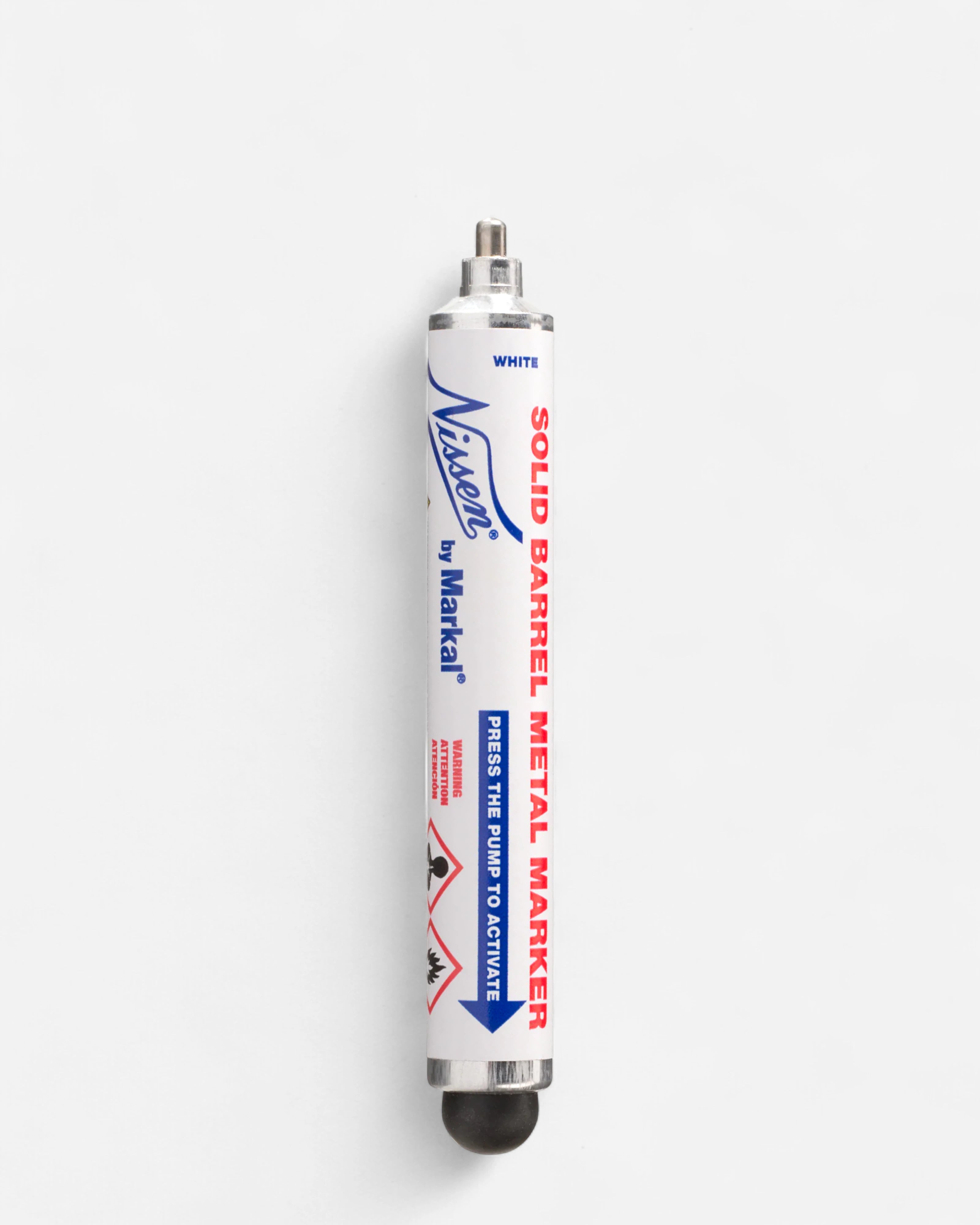 Markal Solid Barrel Metal Marker 3mm White
