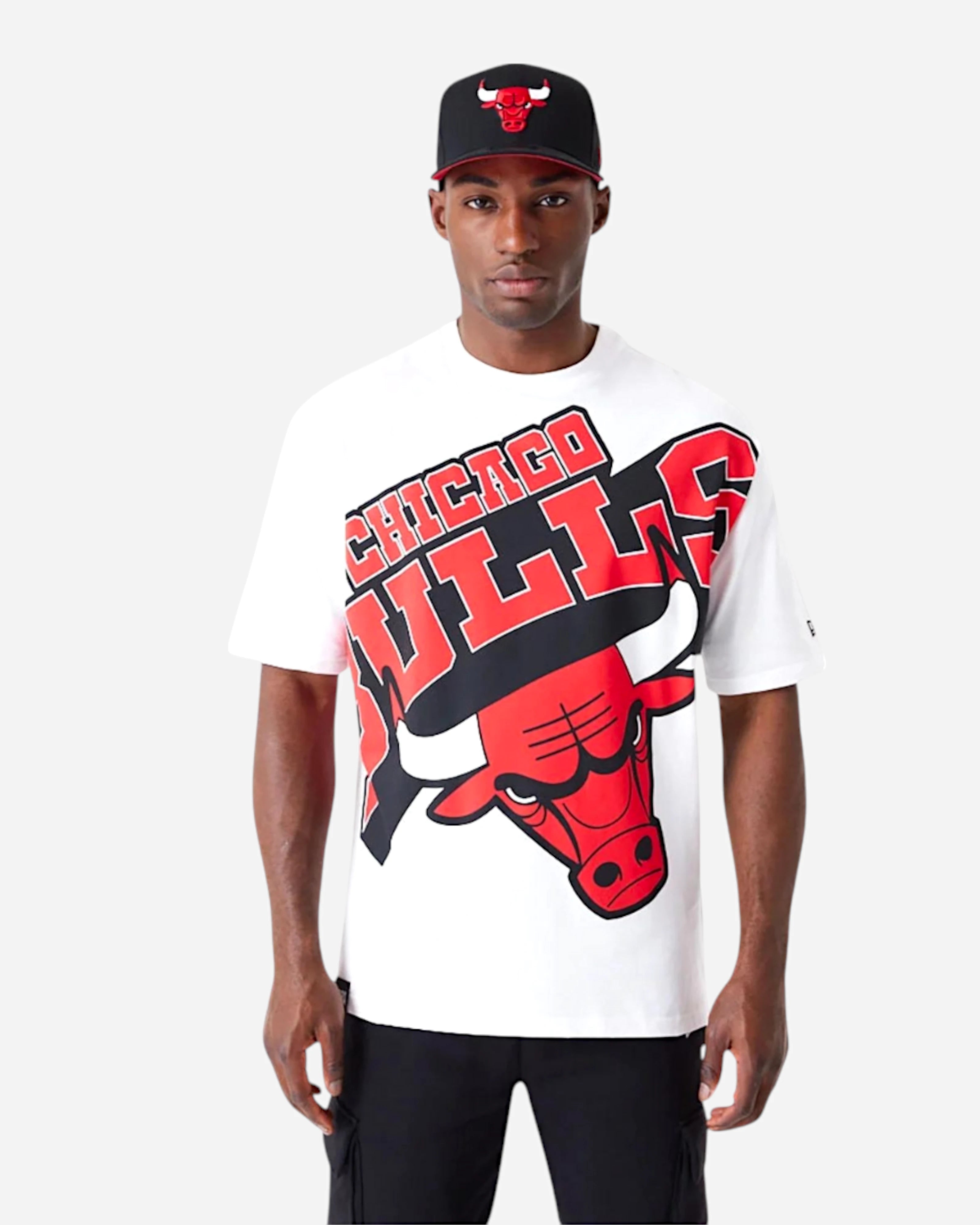 NBA Chicaho Bulls Large Wordmark Tee White