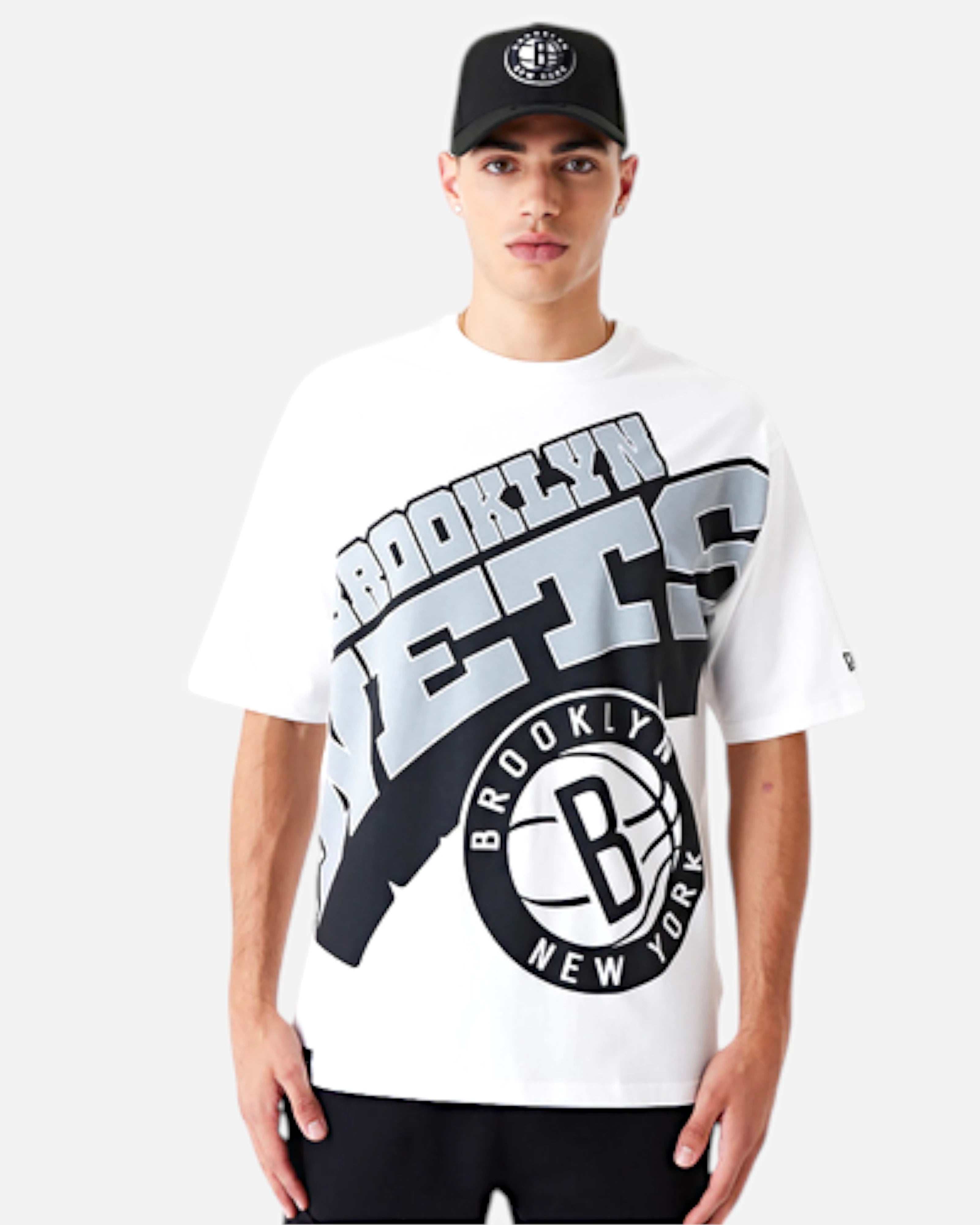 NBA Brooklyn Nets Large Wordmark Tee White