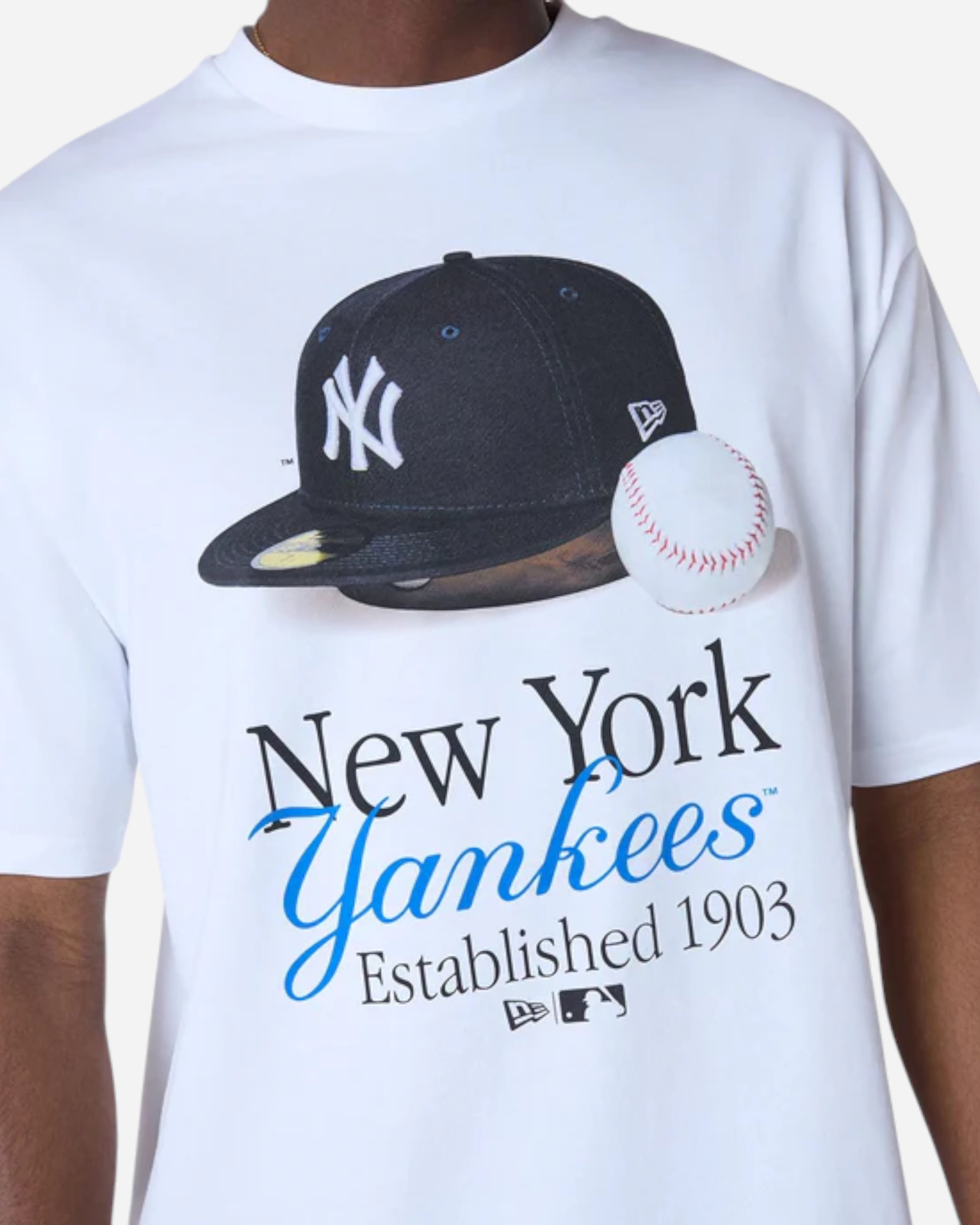 T-Shirt New York Yankees MLB Script White