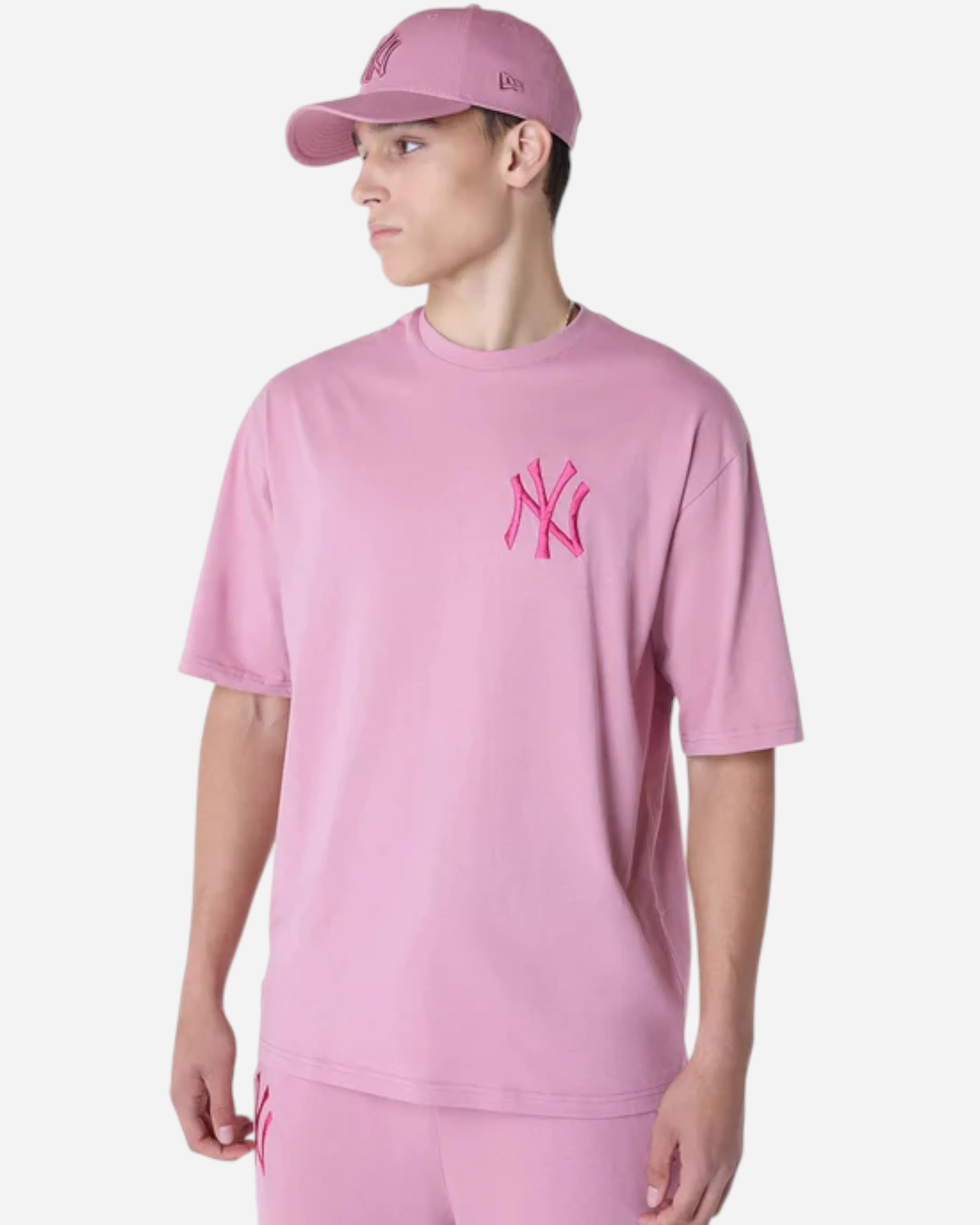 T-Shirt Oversized New York Yankees MLB Essentials Pink