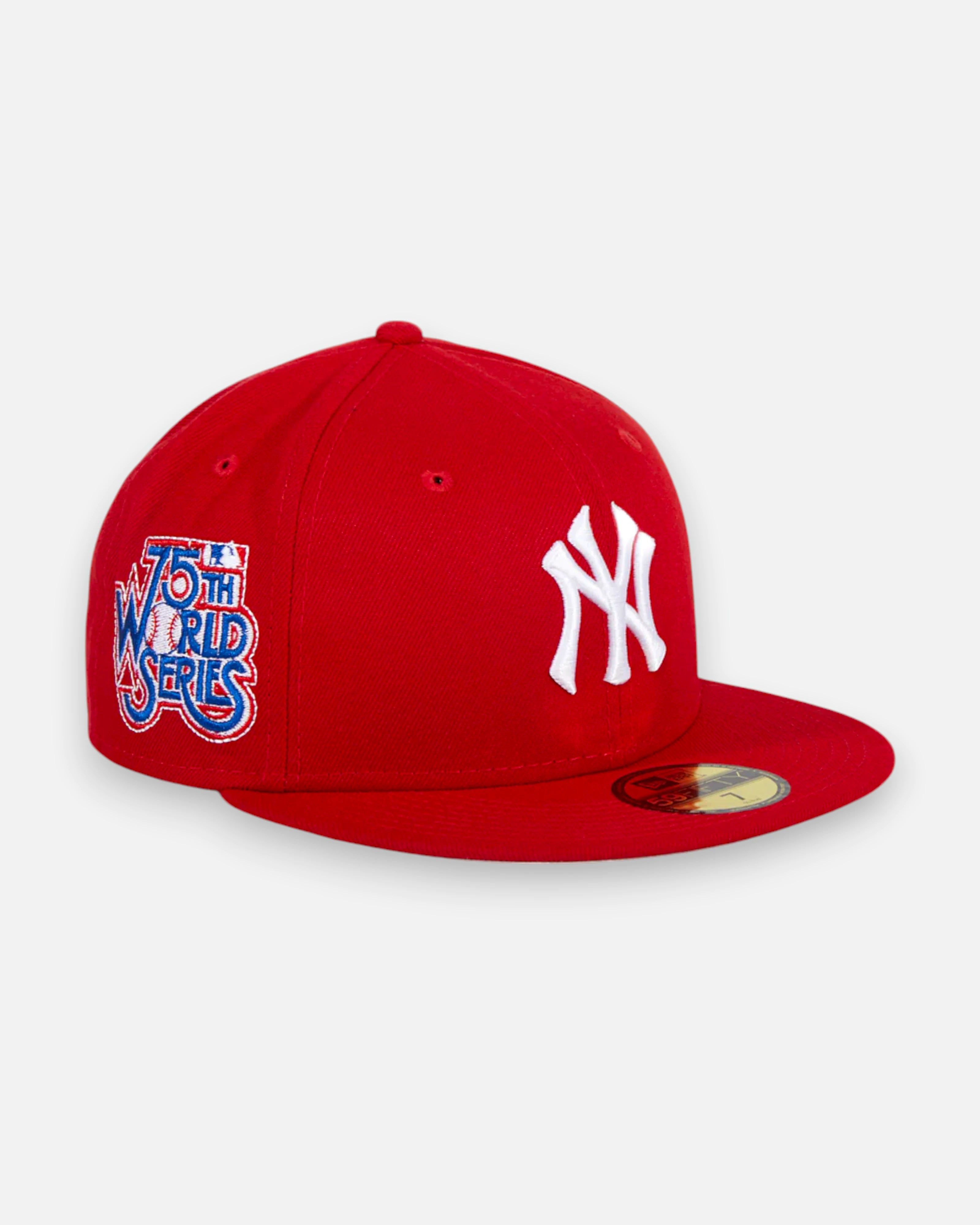 59FIFTY NY Yankees 75th World Series Side Patch Red