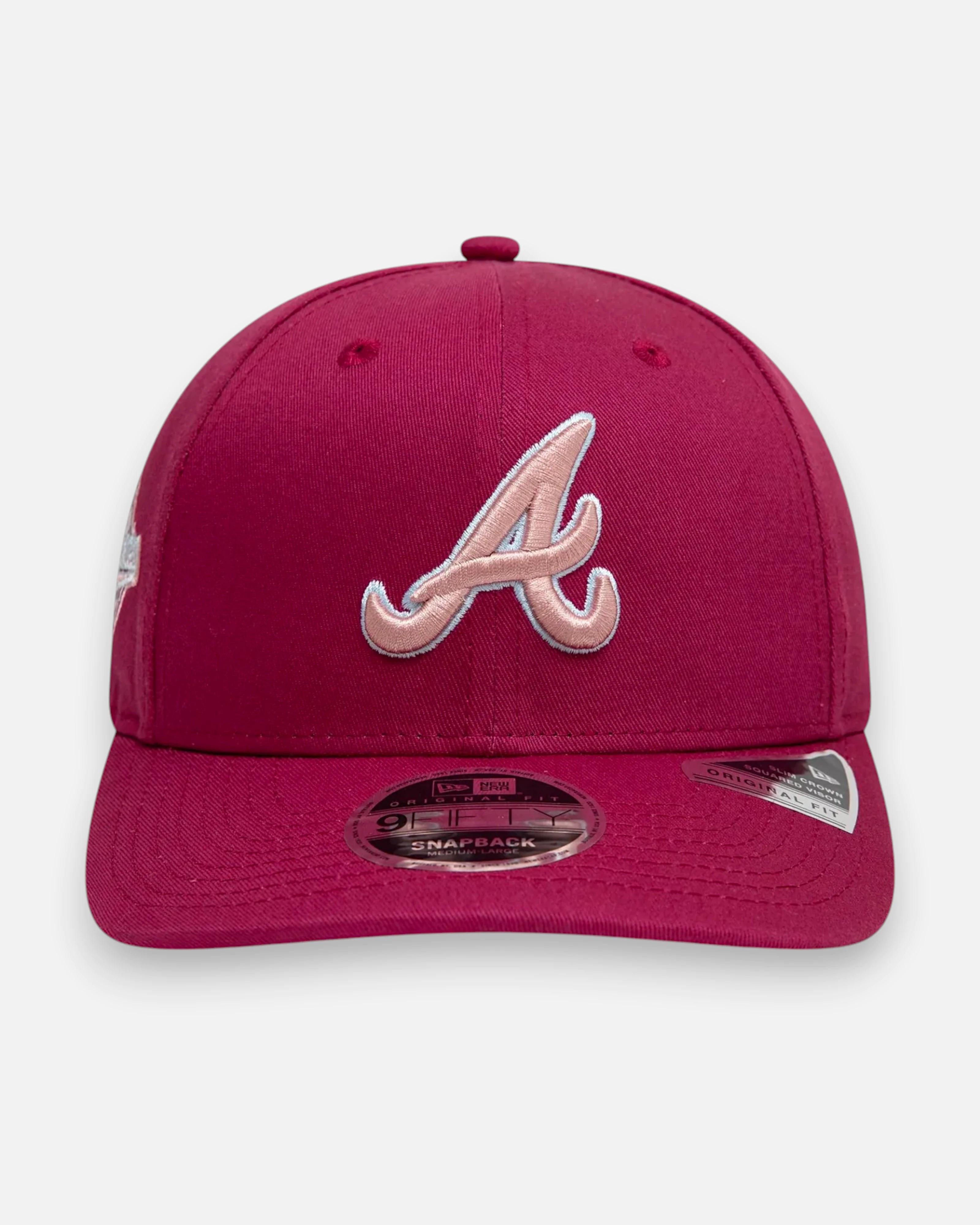 9FIFTY Atlanta Braves World Series Side Patch Wine red