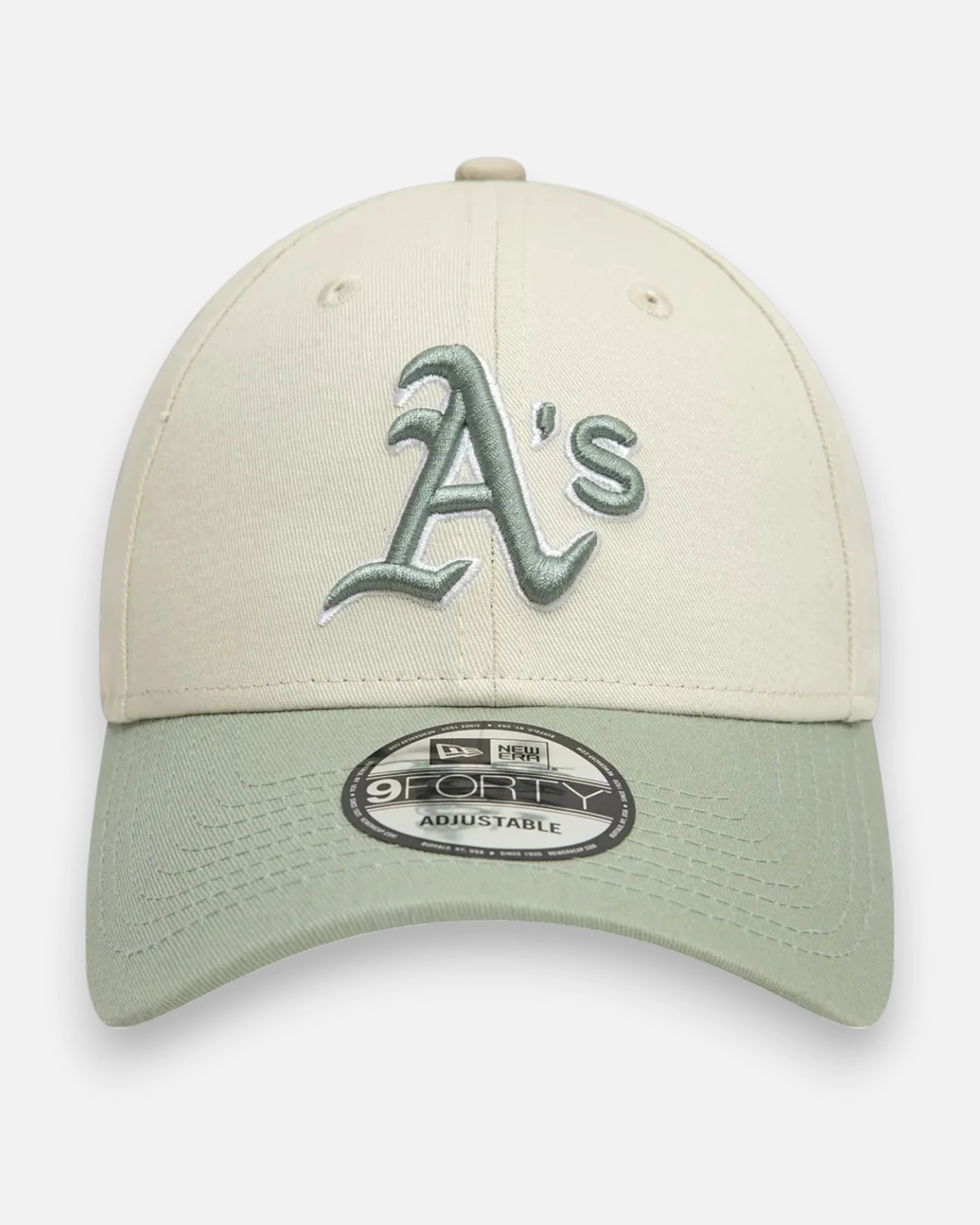 9FORTY Oakland Athletics World Series Side Patch Ivory / Ivy Green