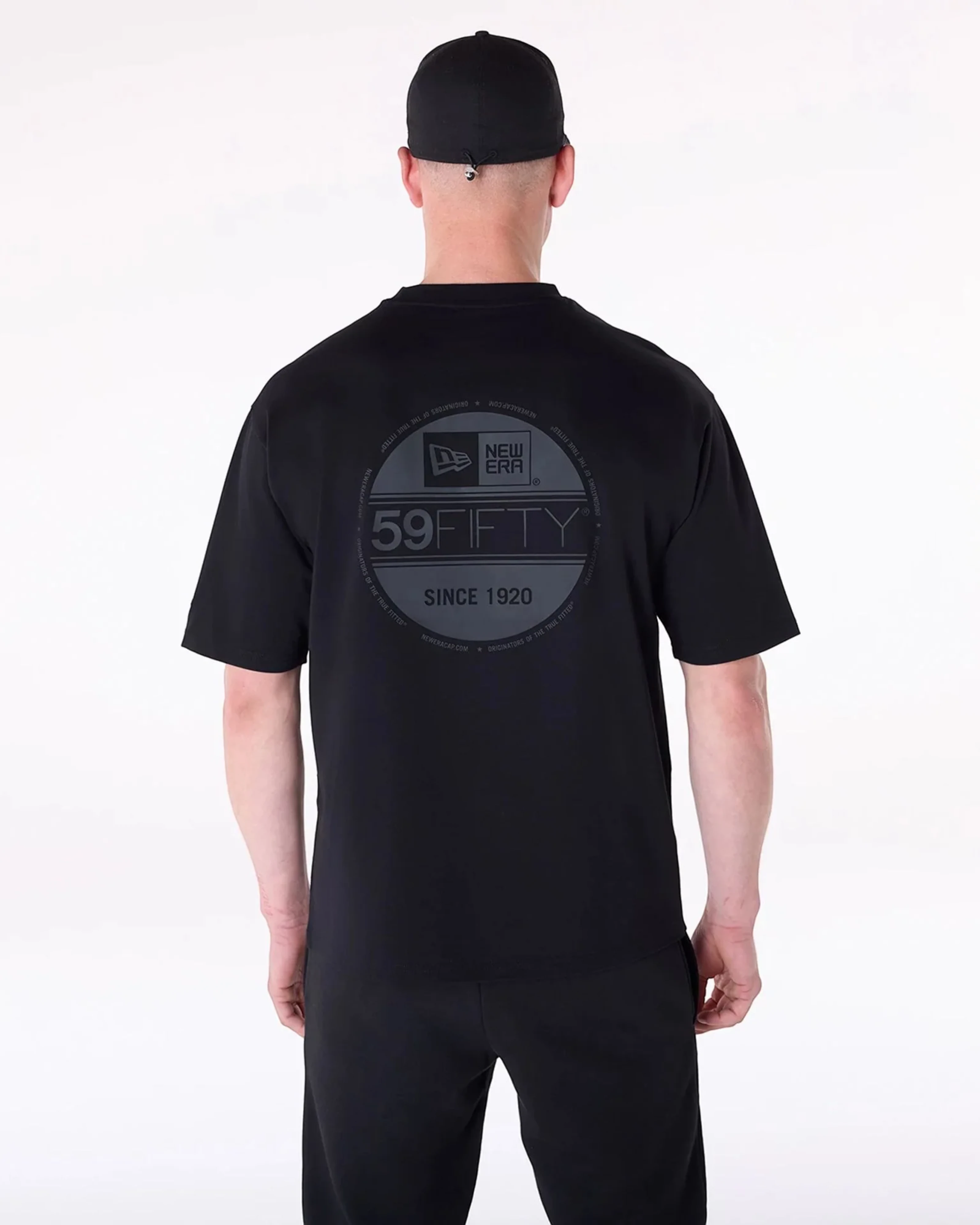 New Era Sticker Oversized T-Shirt Black