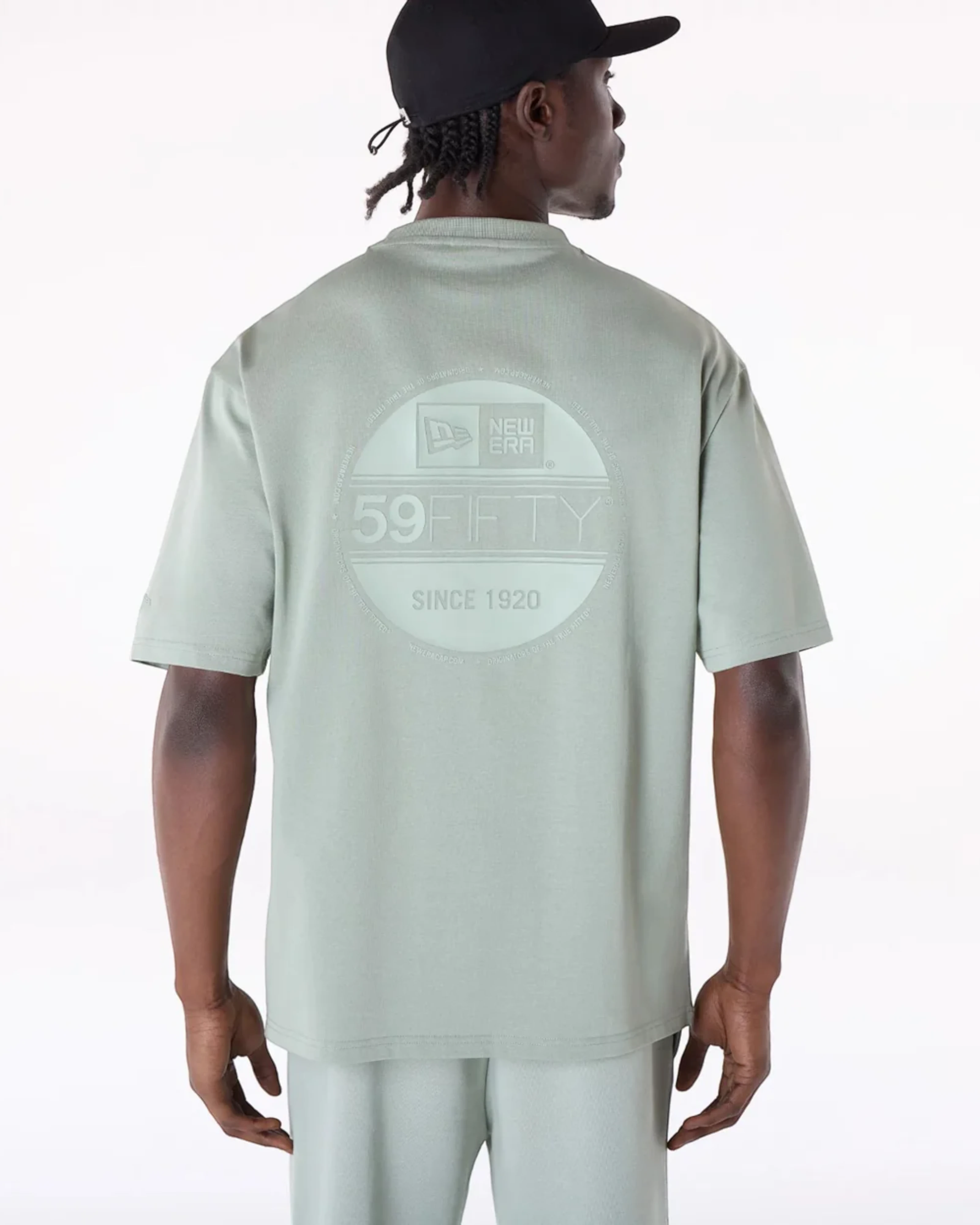 New Era Sticker Oversized T-Shirt Pastel Green