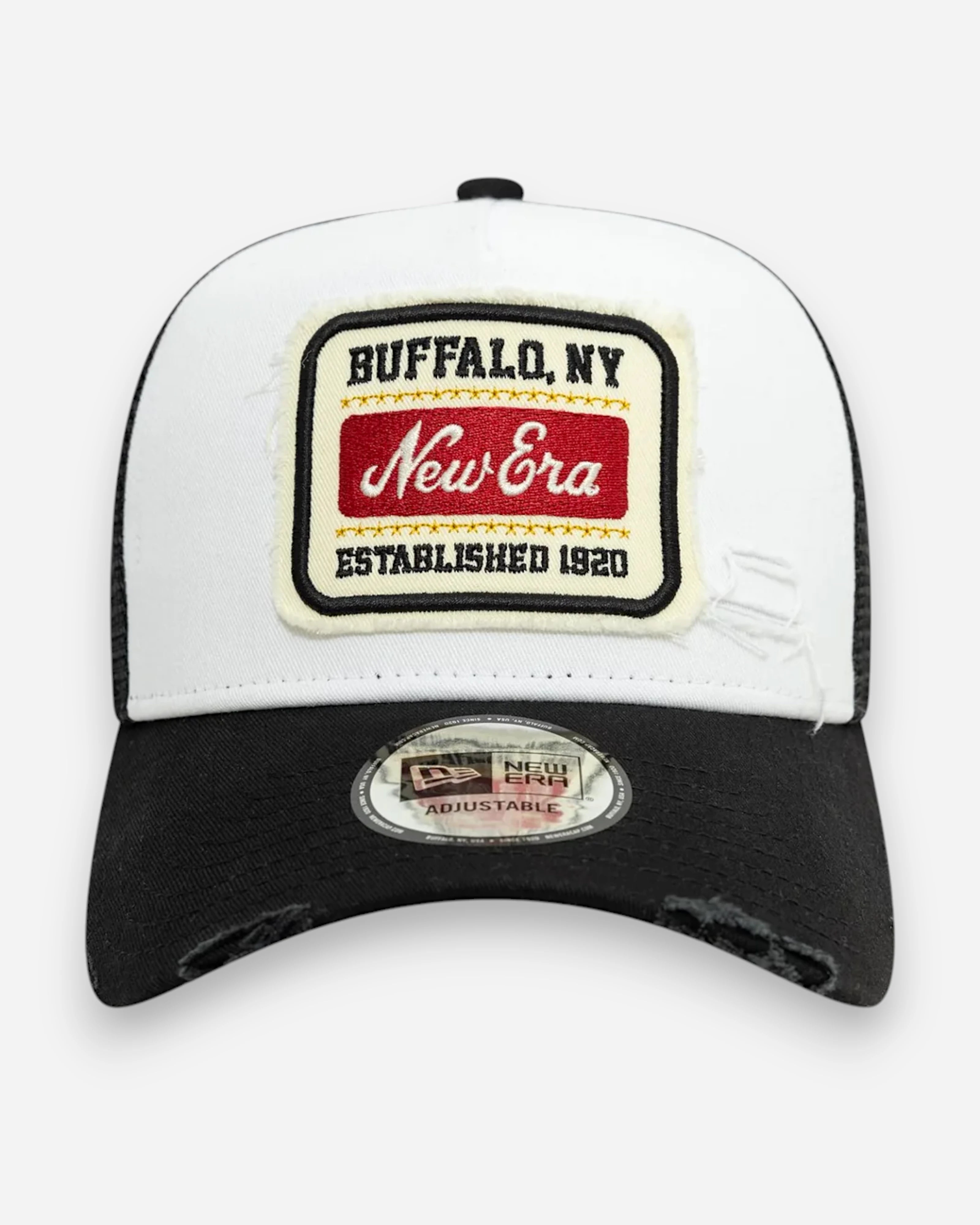 9FORTY A-Frame Trucker New Era Buffalo Patch Distressed