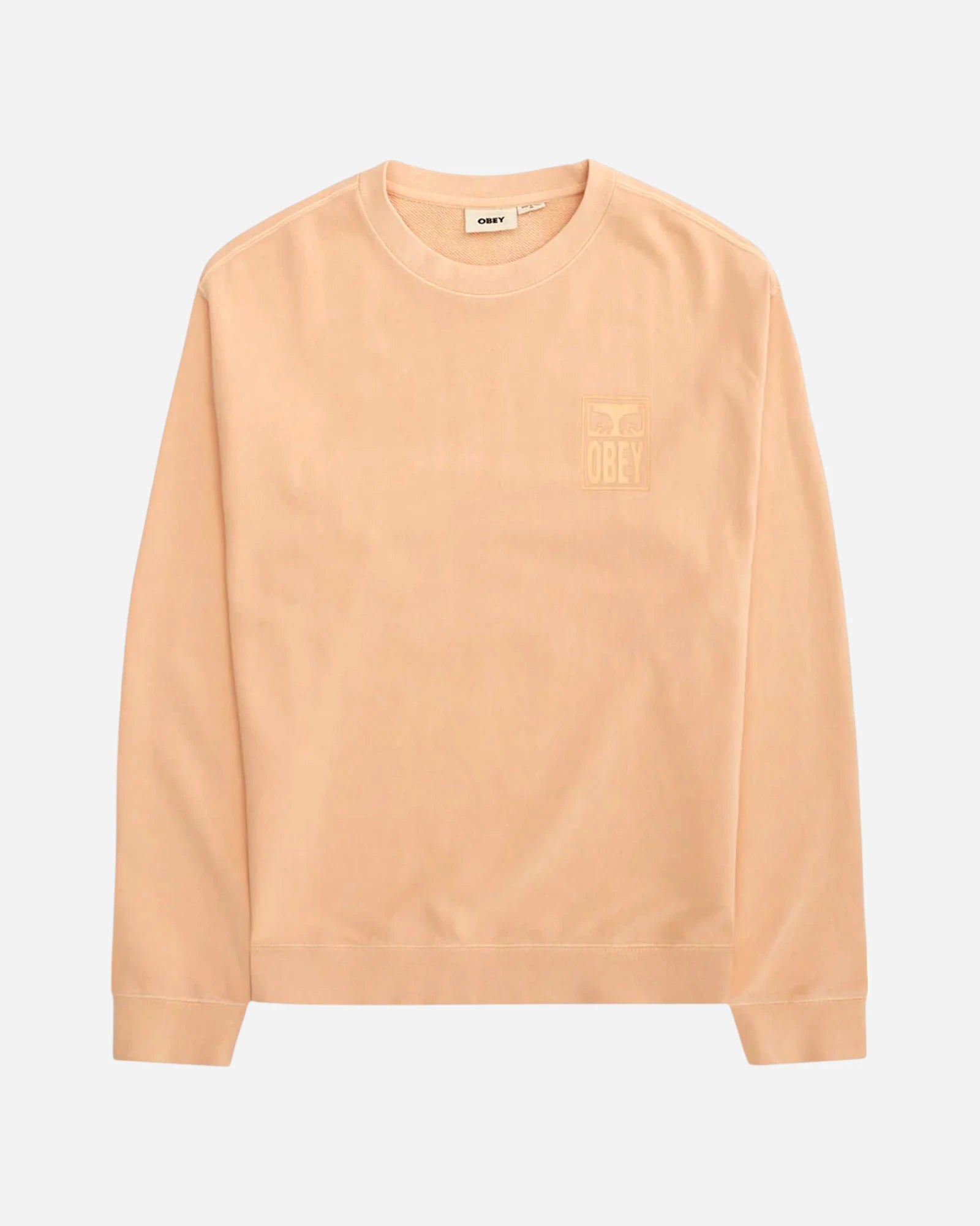 Pigment Obey Eyes Icon Extra Heavy Crewneck Peach