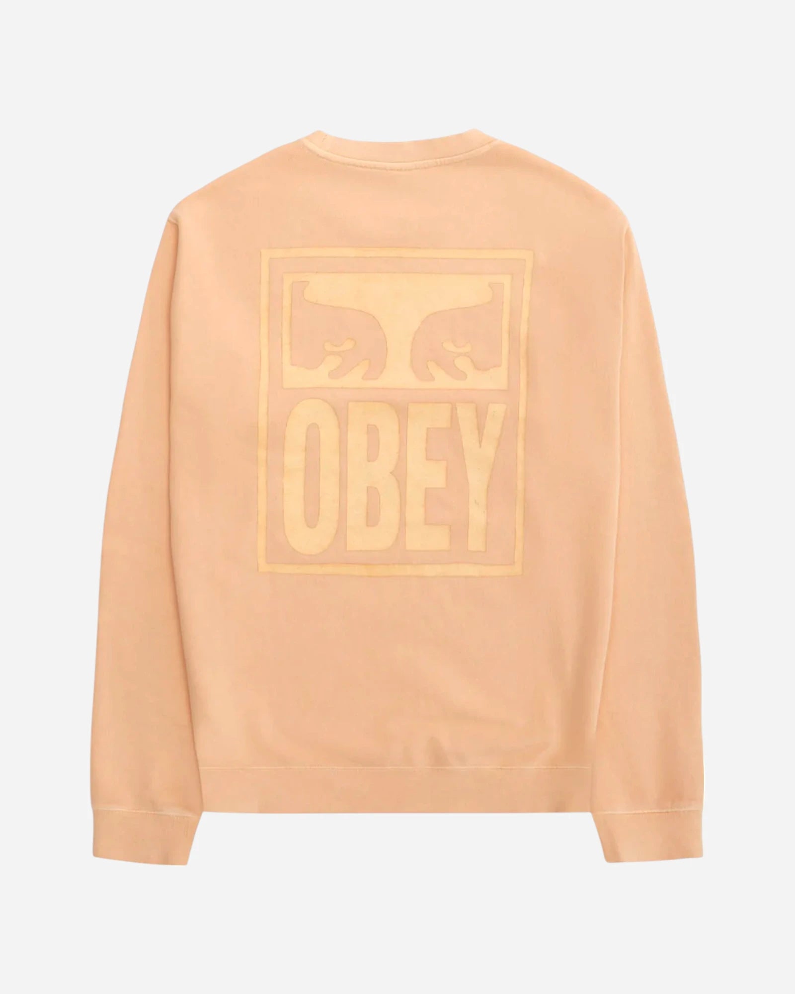 Pigment Obey Eyes Icon Extra Heavy Crewneck Peach