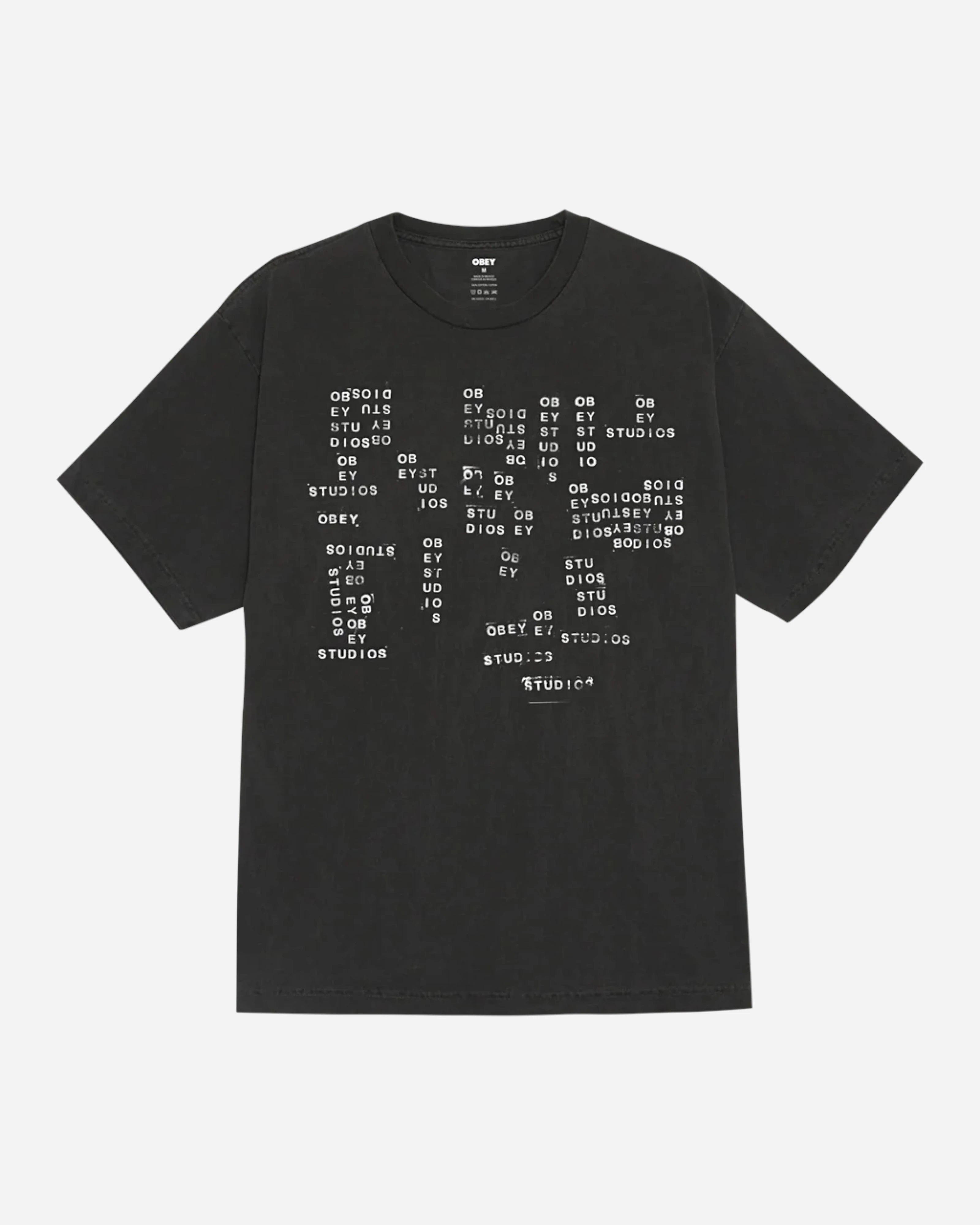 Obey Studios Stamp Tee Pigment Dusty Black