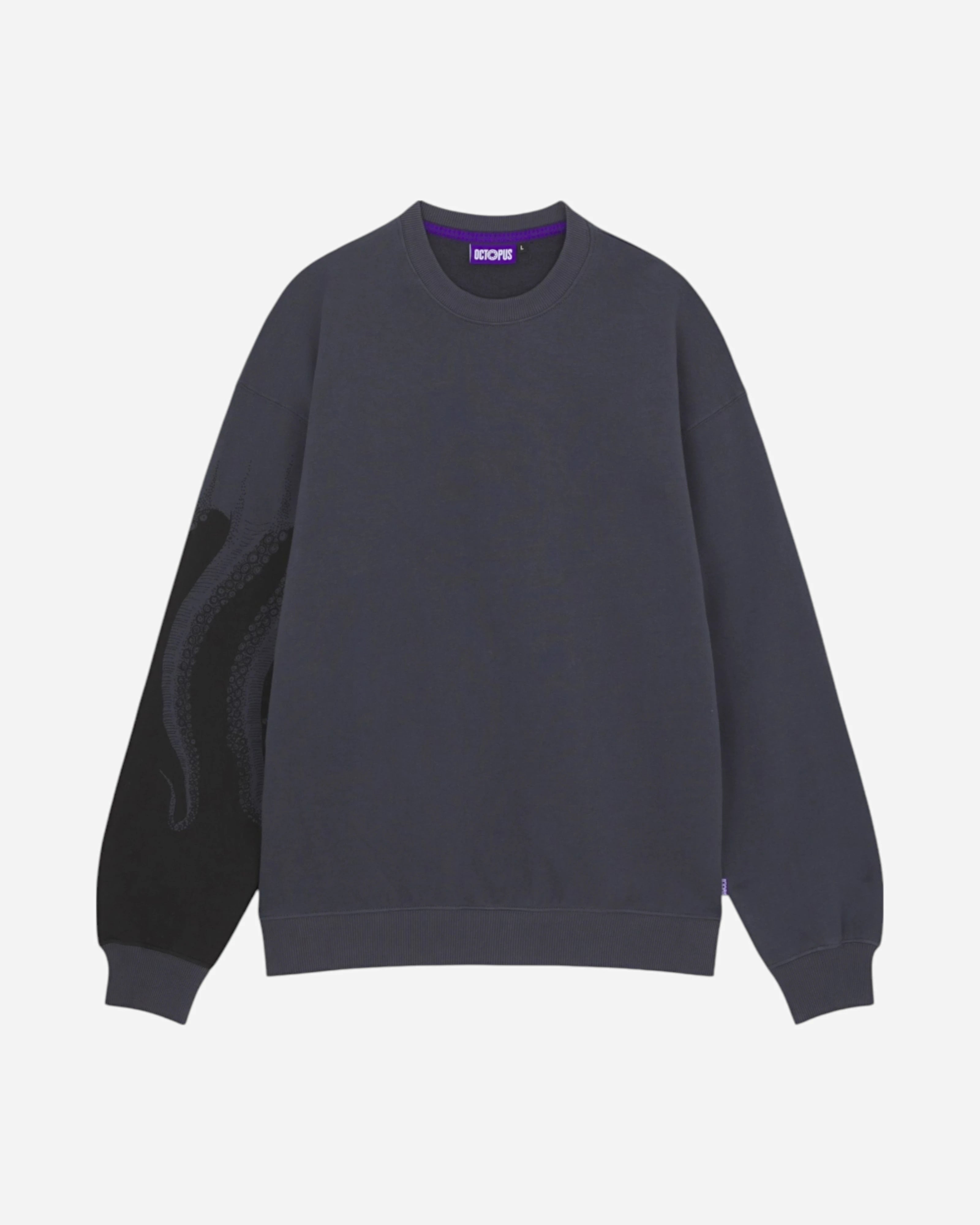 Octopus Side Crewneck Asphalt