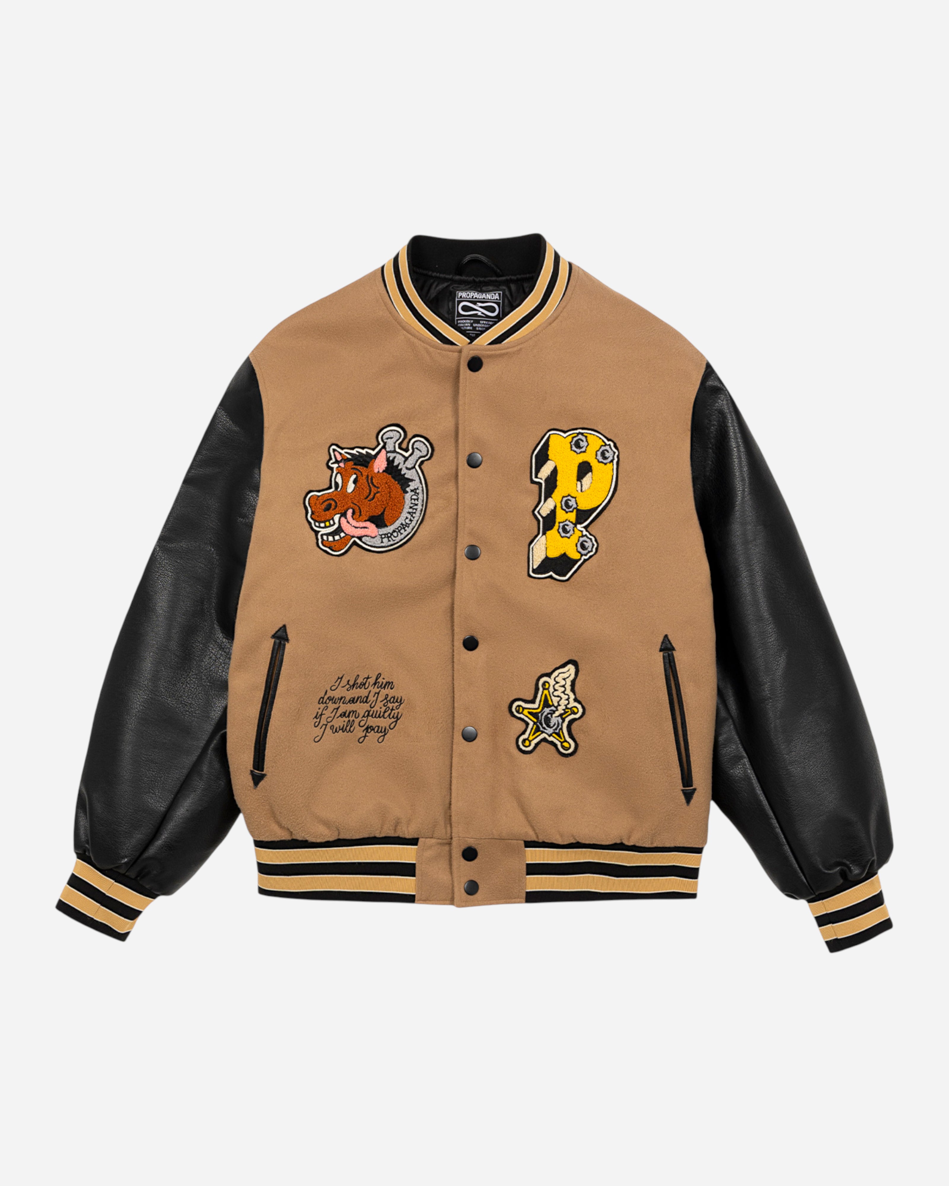 Propaganda West Varsity Jacket Brown
