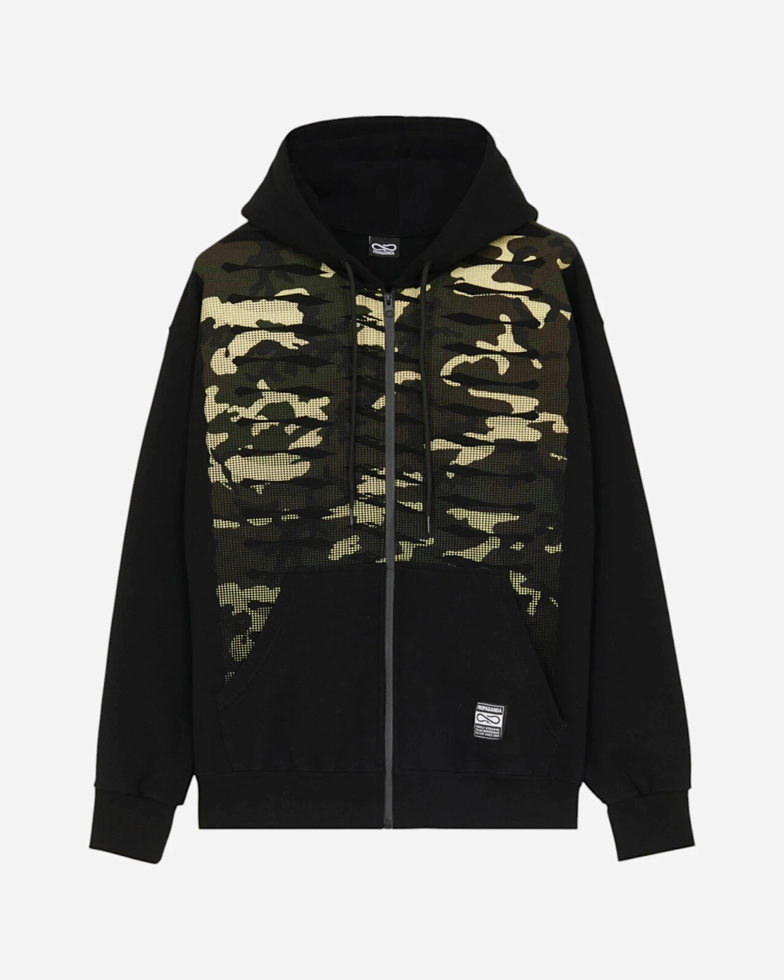 Ribs Hoodie Zip Camo