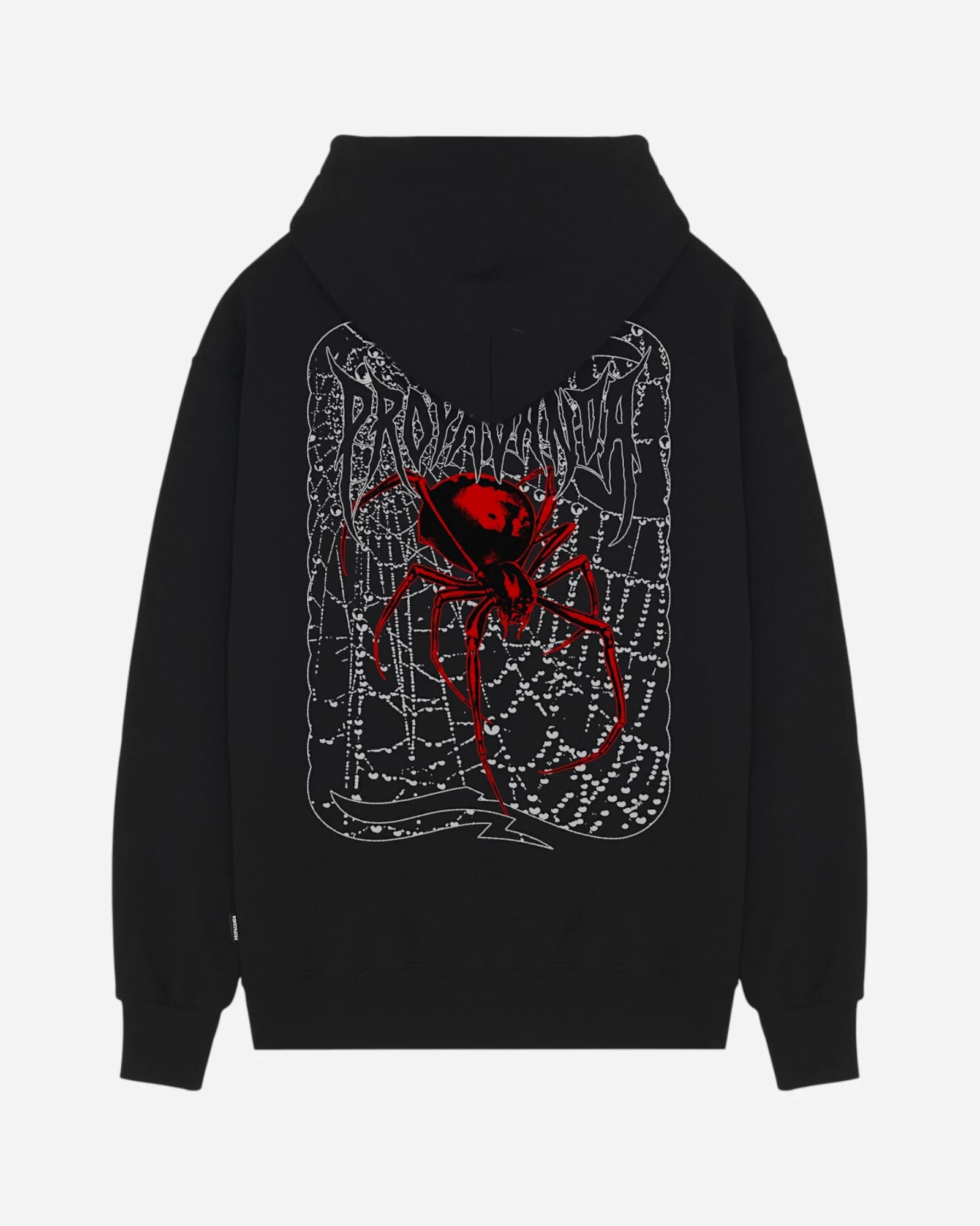 Ribs Spider Hoodie Black