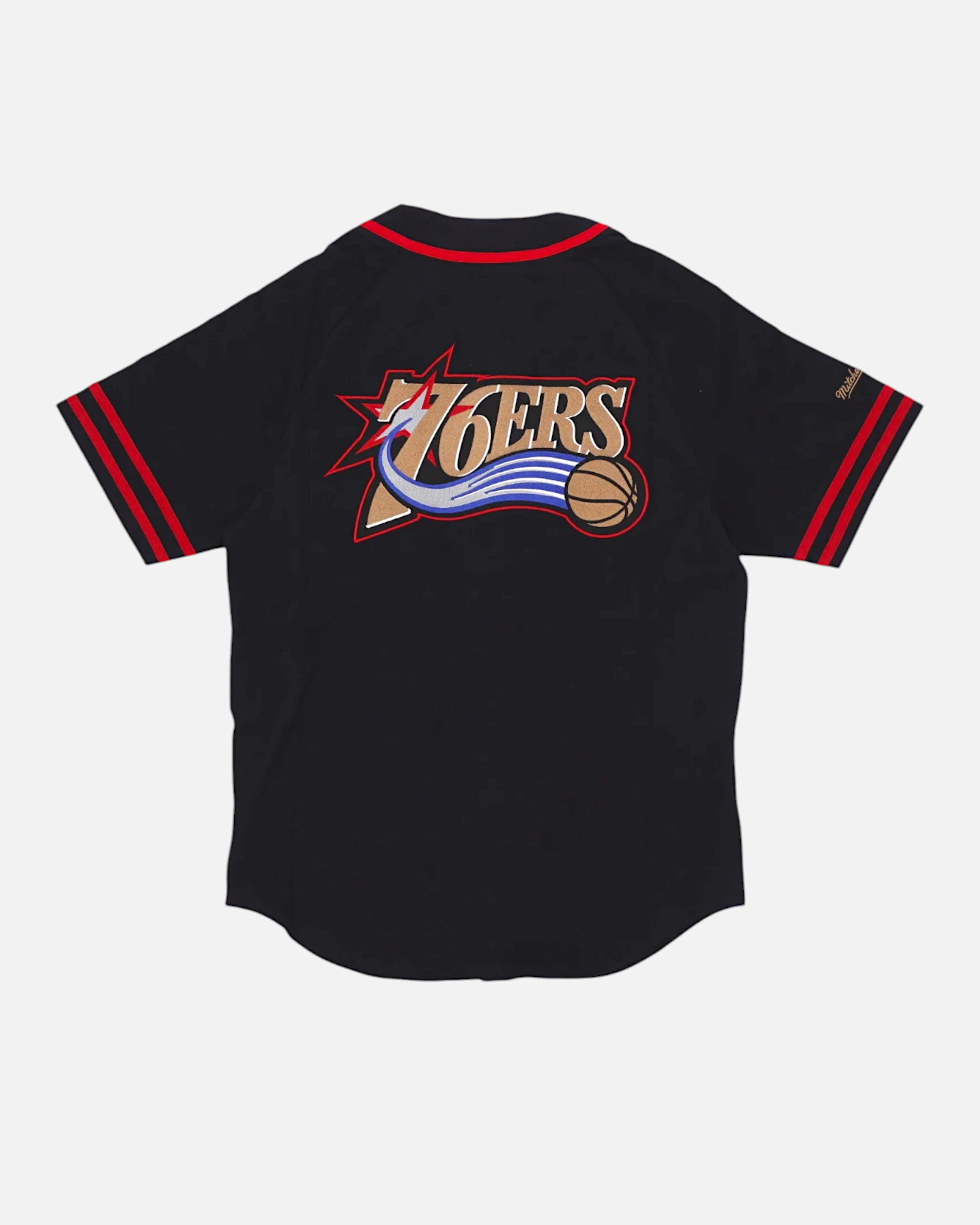 NBA Philadelphia 76ers Baseball Shirt Black