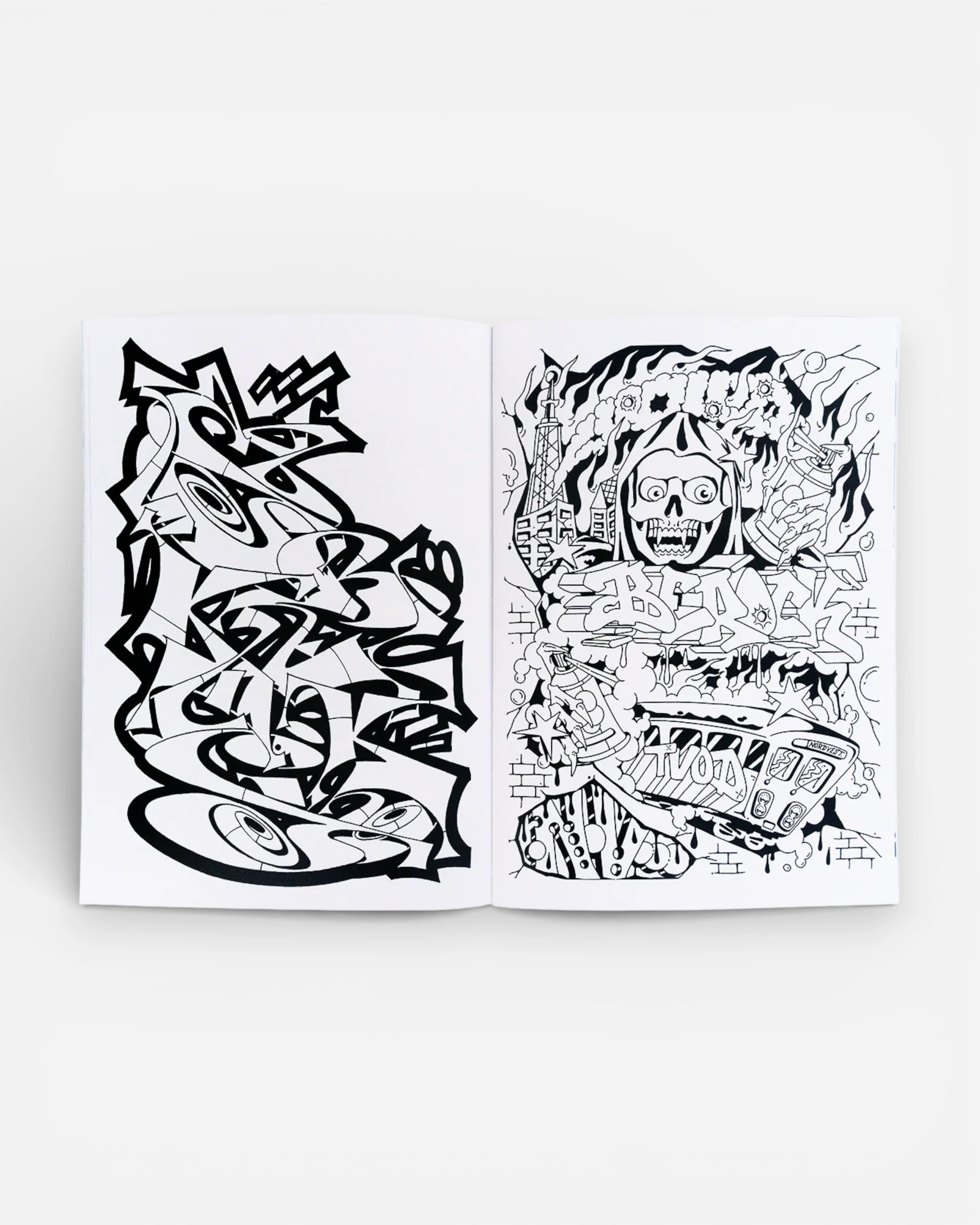 Sketchy Graffiti Coloring Book