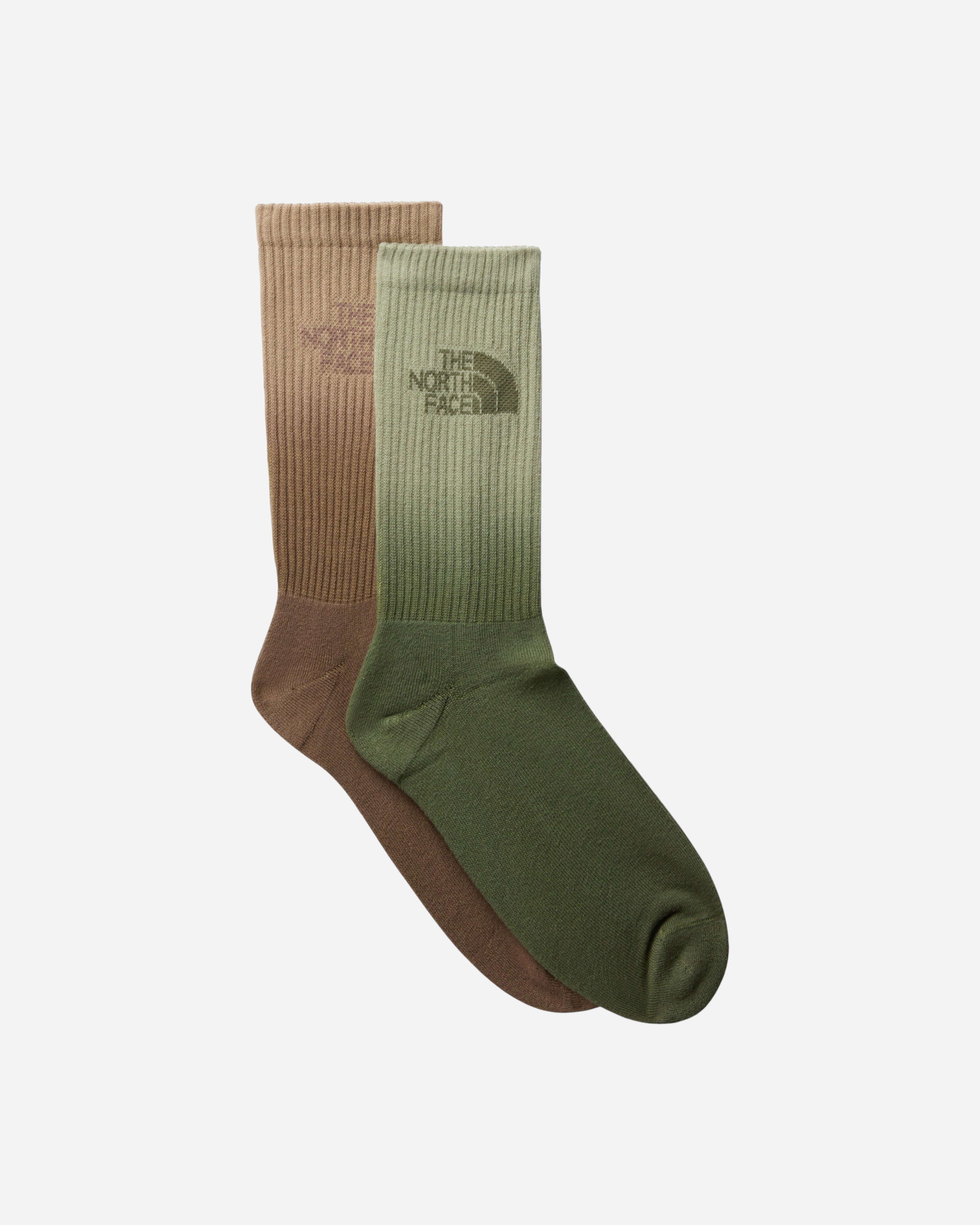 The North Face Everyday Crew Socks Dip Dye 2 pairs Beige / Verde