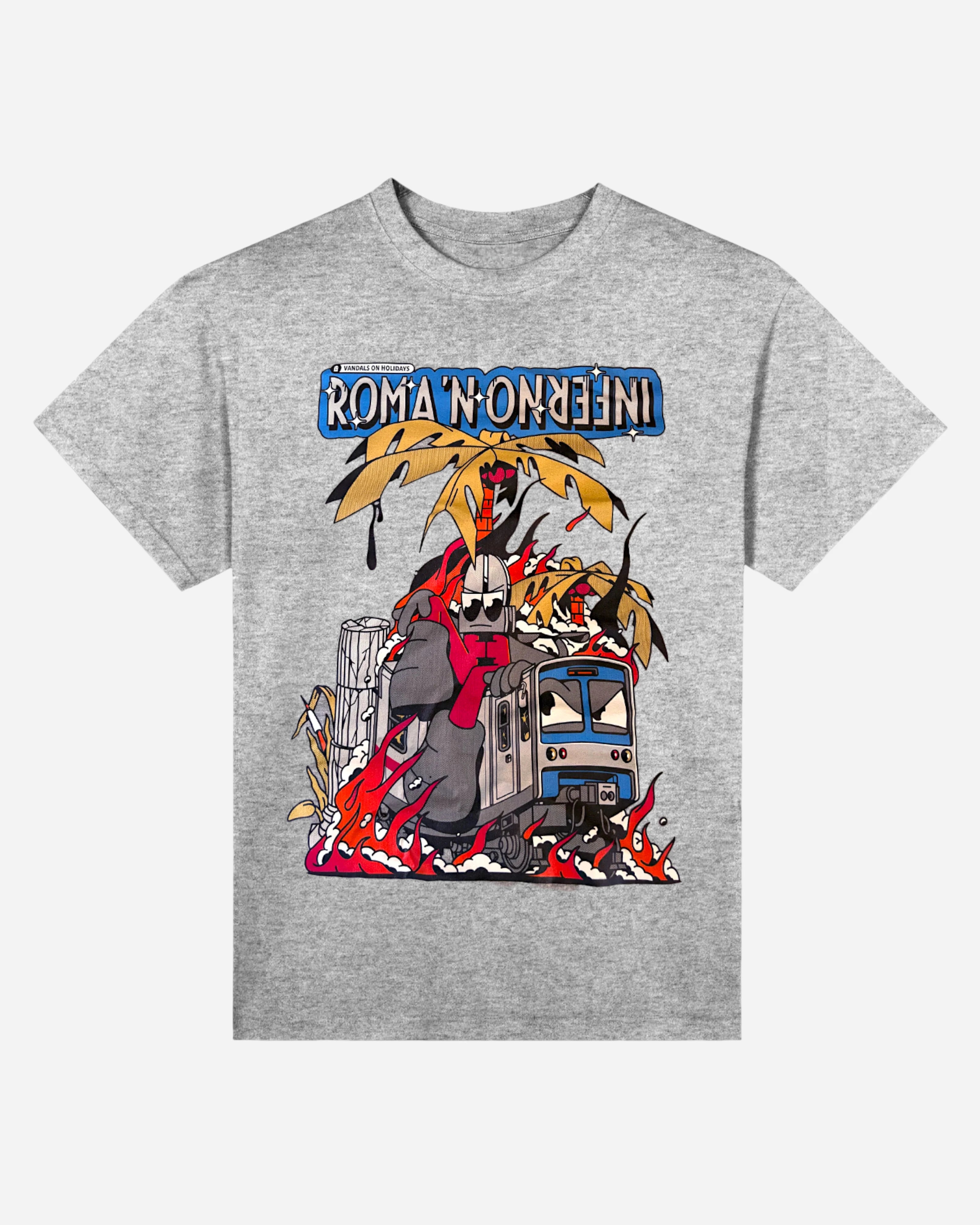 Vandals On Holidays x Roma 'n Inferno T-shirt Grey