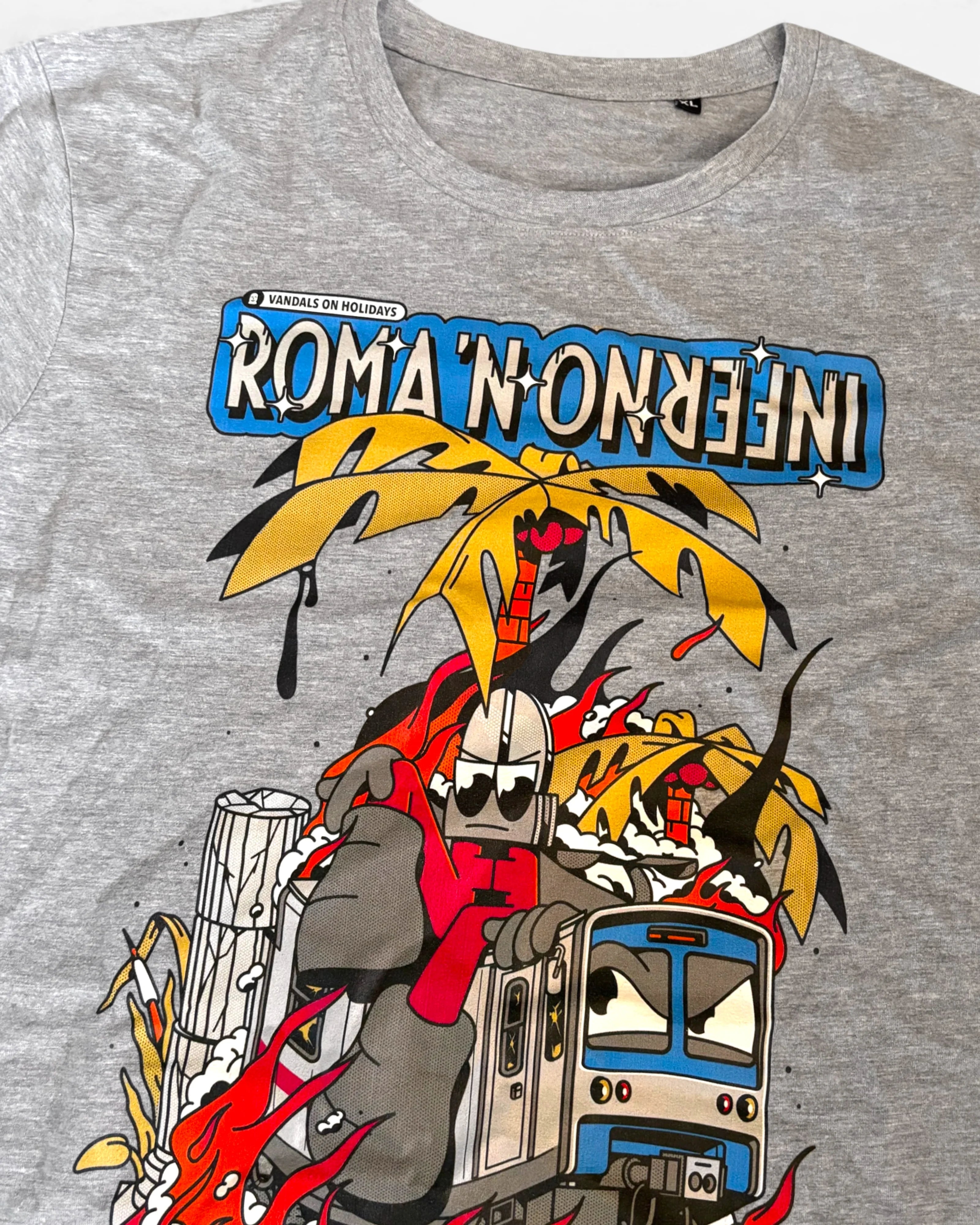 Vandals On Holidays x Roma 'n Inferno T-shirt Grey